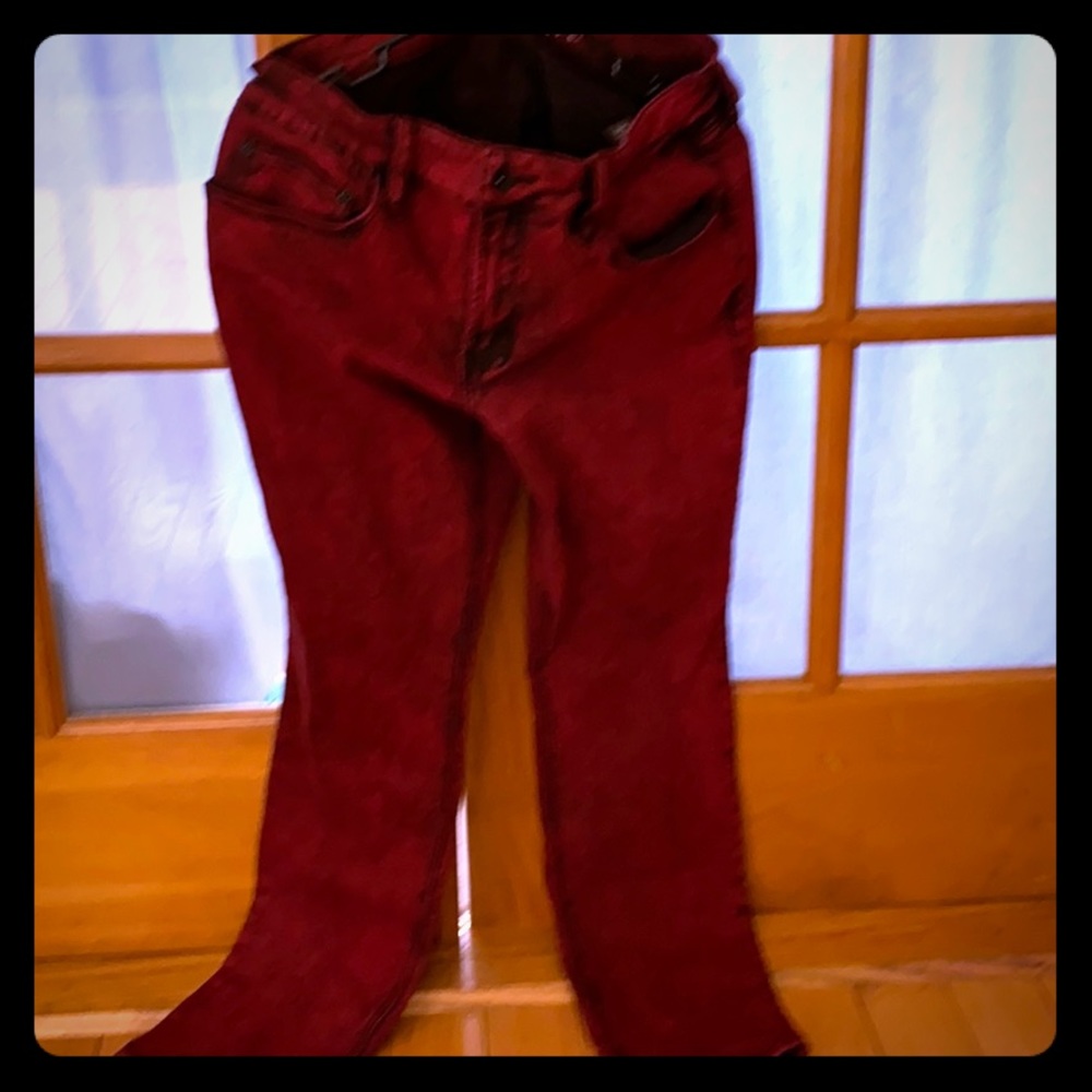 Dark Red Skinny Jeans from Hot Topic size 34-32